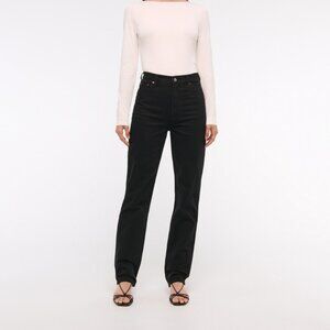 Abercrombie & Fitch Black Straight Leg Jeans